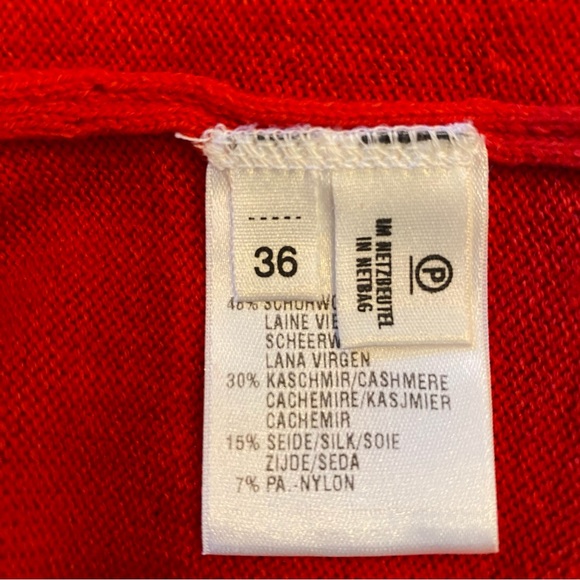 Escada Beautiful Red Wrap Sweater Cardigan Top - Picture 7 of 11